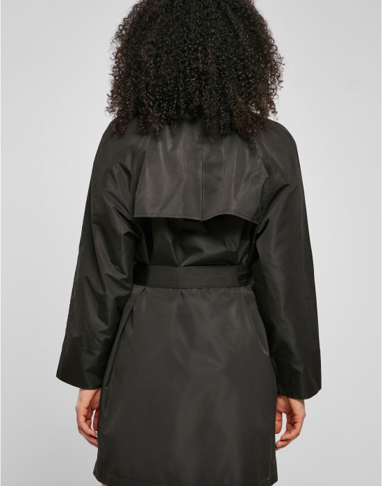 Дамски шлифер в черен цвят Urban Classics Trench Coat Дамски шлифер в черен цвят Urban Classics Trench Coat