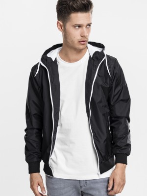 Мъжко яке с контрастни елементи Urban Classics blk/wht