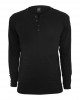 Мъжка памучна блуза с копчета Urban Classics Basic Henley в черно Мъжка памучна блуза с копчета Urban Classics Basic Henley в черно