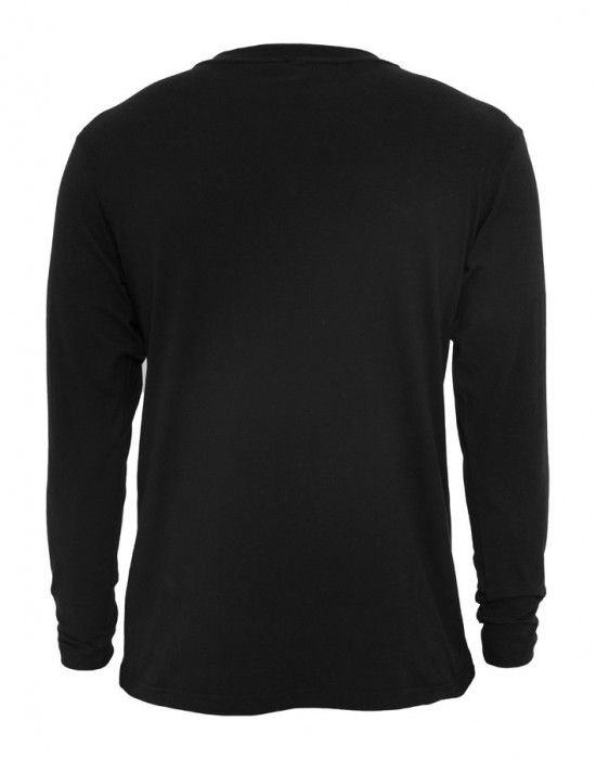 Мъжка памучна блуза с копчета Urban Classics Basic Henley в черно Мъжка памучна блуза с копчета Urban Classics Basic Henley в черно
