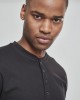 Мъжка памучна блуза с копчета Urban Classics Basic Henley в черно