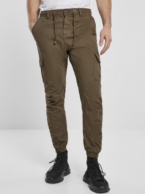 Мъжки карго панталони в цвят маслина Urban Classics Cargo Jogging Pants 