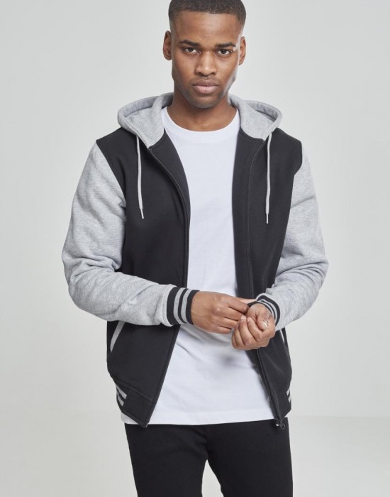 Мъжки суичър Urban Classics в сиво и черно