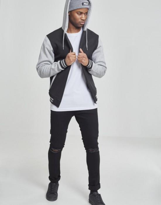 Мъжки суичър Urban Classics в сиво и черно
