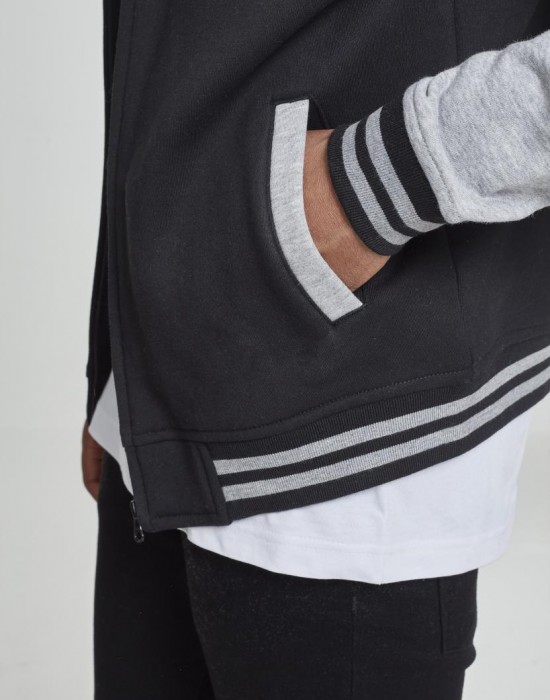 Мъжки суичър Urban Classics в сиво и черно