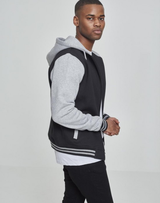 Мъжки суичър Urban Classics в сиво и черно