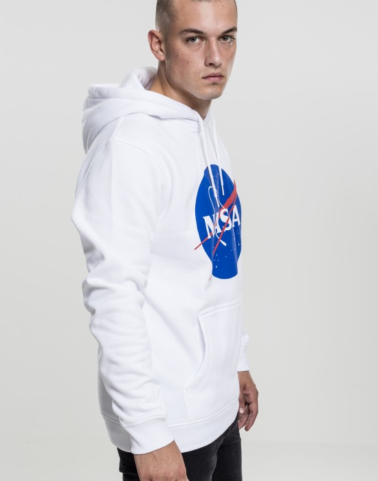 Мъжки суичър Mister Tee NASA в бял цвят