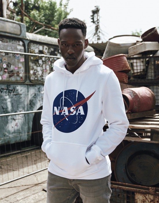 Мъжки суичър Mister Tee NASA в бял цвят