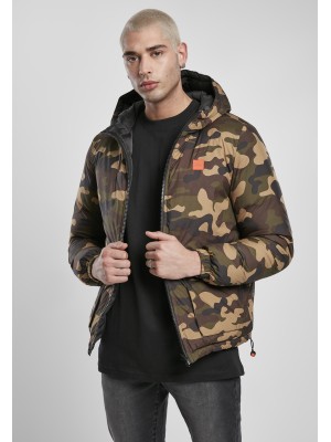 Двулицево мъжко яке в камуфлажен цвят от Urban Classics Reversible Hooded Puffer 