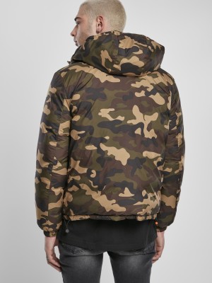 Двулицево мъжко яке в камуфлажен цвят от Urban Classics Reversible Hooded Puffer 