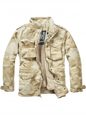 Премиум мъжко яке в пясъчен камуфлаж Brandit M65 Giant SANDSTORM