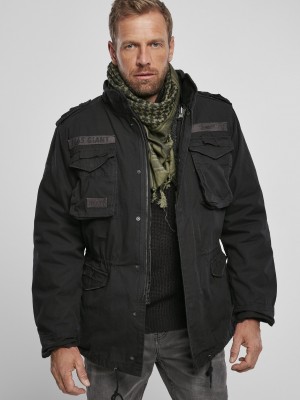 Премиум мъжко яке в черен цвят Brandit M65 Giant