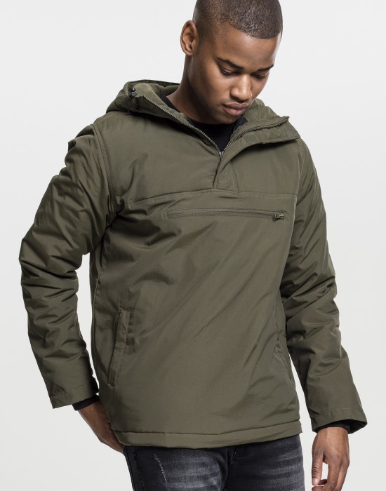 Мъжко яке Urban Classics без закопчаване в цвят маслина Мъжко яке Urban Classics без закопчаване в цвят маслина