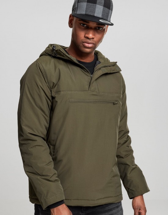 Мъжко яке Urban Classics без закопчаване в цвят маслина Мъжко яке Urban Classics без закопчаване в цвят маслина