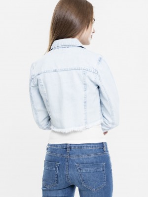 Дамско късо дънково яке в светлосин цвят Urban Classics