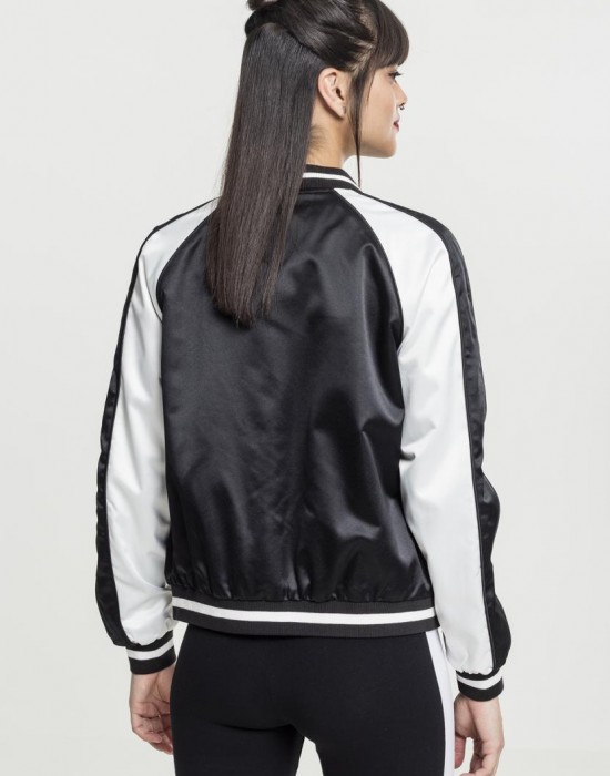  Дамско яке в черно и бяло от Urban Classics Ladies 3-Tone Souvenir 