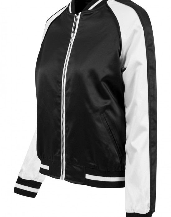 Дамско яке в черно и бяло от Urban Classics Ladies 3-Tone Souvenir Дамско яке в черно и бяло от Urban Classics Ladies 3-Tone Souvenir