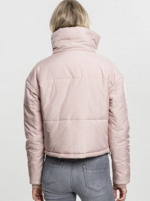 Дамско яке Urban Classics High Neck в розов цвят