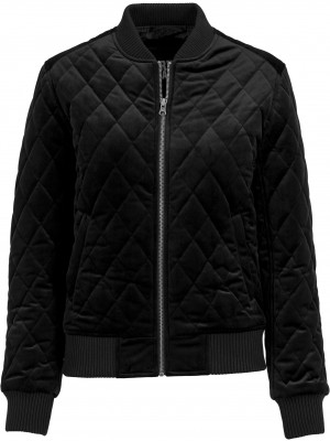 Дамско яке в черно от Urban Classics Ladies Diamond Quilt Velvet 