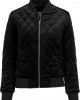 Дамско яке в черно от Urban Classics Ladies Diamond Quilt Velvet Дамско яке в черно от Urban Classics Ladies Diamond Quilt Velvet