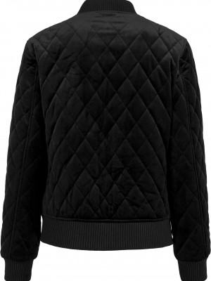 Дамско яке в черно от Urban Classics Ladies Diamond Quilt Velvet 