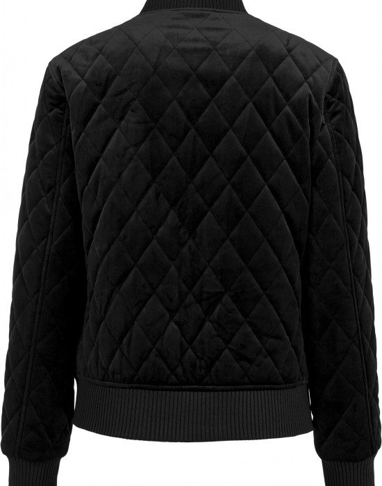 Дамско яке в черно от Urban Classics Ladies Diamond Quilt Velvet Дамско яке в черно от Urban Classics Ladies Diamond Quilt Velvet