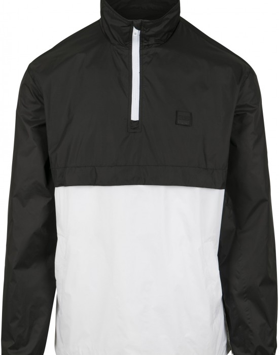 Мъжко яке ветровка Urban Classics blk/wht Мъжко яке ветровка Urban Classics blk/wht