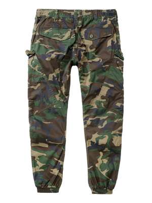 Мъжки летни панталони в зелен камуфлаж Ray Vintage woodland