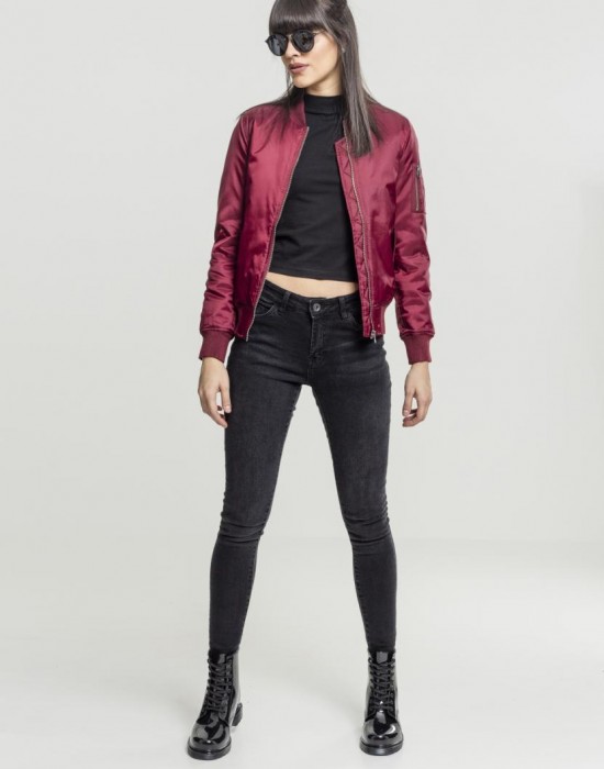 Дамско яке в червено от Urban Classics Ladies Basic Bomber 