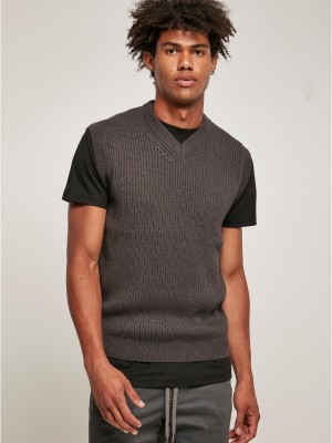 Мъжки тъмносив пуловер без ръкав Urban Classics