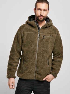 МЪЖКО ПУХКАВО ЯКЕ В ЦВЯТ МАСЛИНА BRANDIT TEDDYFLEECE WORKER