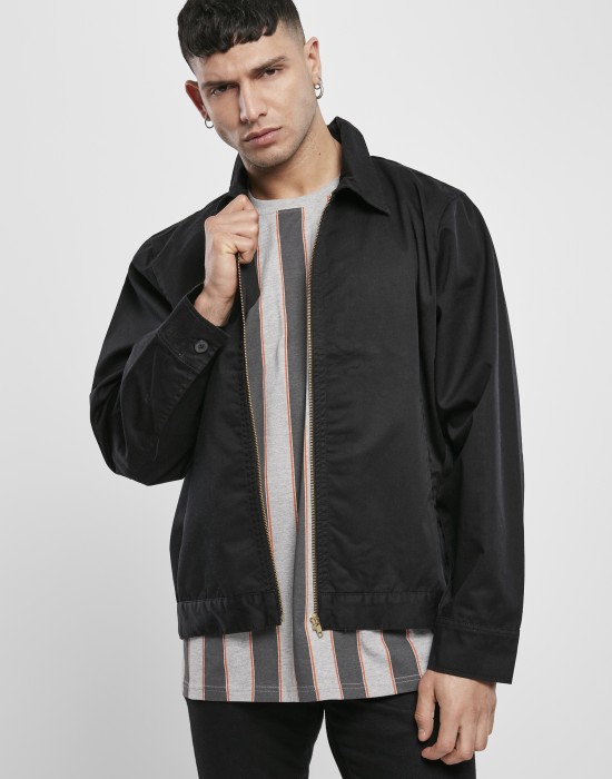 Мъжко тънко яке Urban Classics Workwear в черен цвят