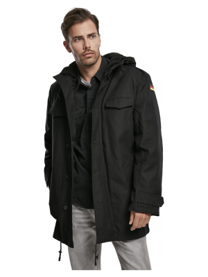 Мъжка парка с качулка в черен цвят Brandit Flag 