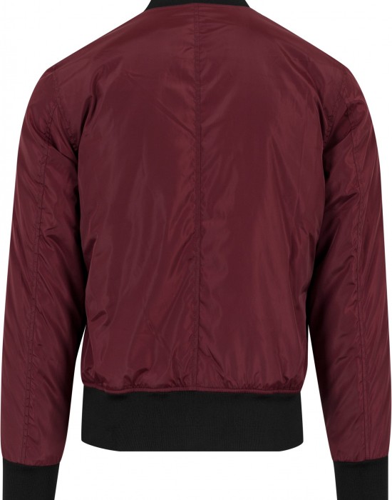 Мъжко яке тип бомбър в цвят бордо Urban Classics burgundy/black