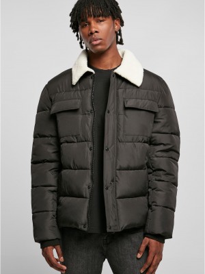 Мъжко зимно яке в черен цвят Urban Classics Sherpa Jacket