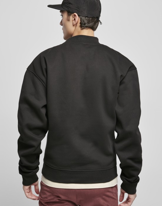 Мъжка блуза в черен цвят Urban Classics Mock Neck Crew Мъжка блуза в черен цвят Urban Classics Mock Neck Crew