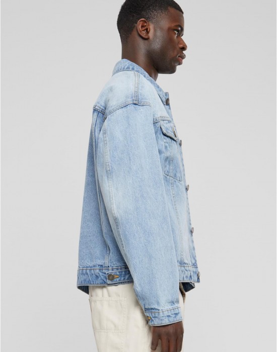 Мъжко дънково яке Urban Classics Boxy Denim light blue washed Мъжко дънково яке Urban Classics Boxy Denim light blue washed
