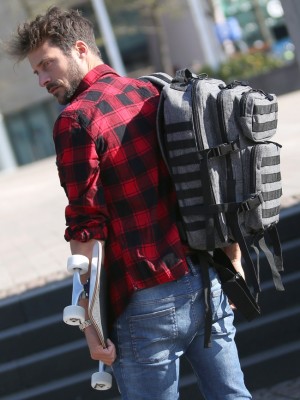 Мъжка карирана риза в червен цвят Brandit Check Shirt red/black