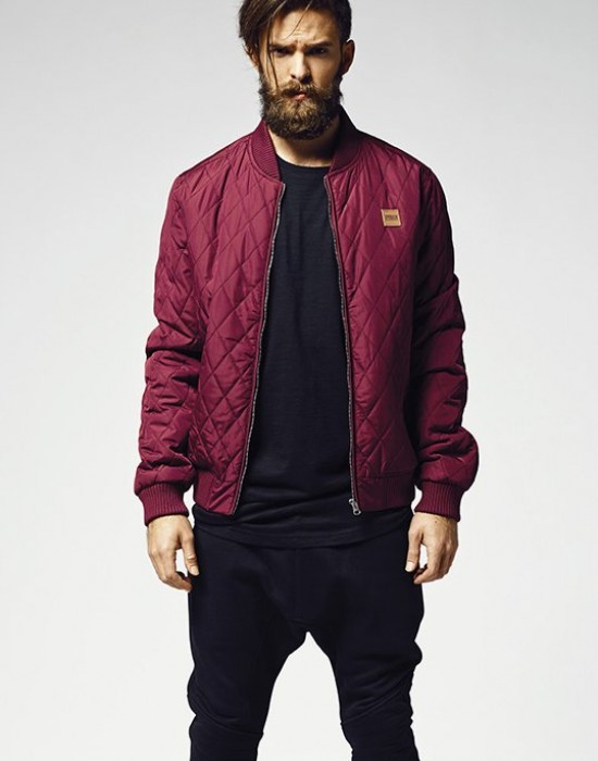 Мъжко пролетно-есенно яке Urban Classics в цвят бордо