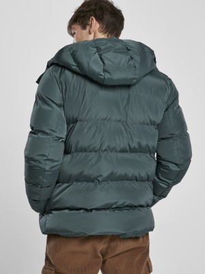 Мъжко зимно яке в тъмнозелено от Urban Classics Hooded Puffer