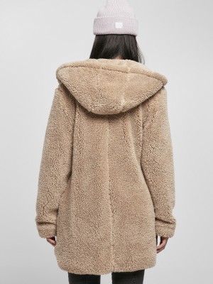 Дамско пухкаво яке в бежов цвят Urban Classics softtaupe 