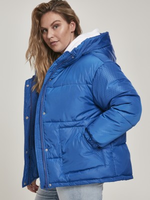 Дамско яке в синьо Urban Classics Ladies Oversized Hooded Puffer 