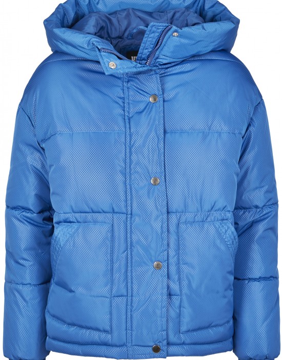 Дамско яке в синьо Urban Classics Ladies Oversized Hooded Puffer 