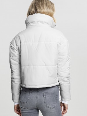 Дамско яке Urban Classics High Neck в бял цвят