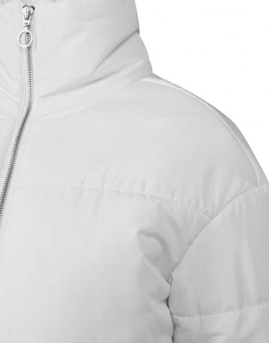 Дамско яке Urban Classics High Neck в бял цвят Дамско яке Urban Classics High Neck в бял цвят