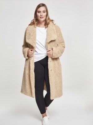 Дамско дълго палто Urban Classics в бежов цвят