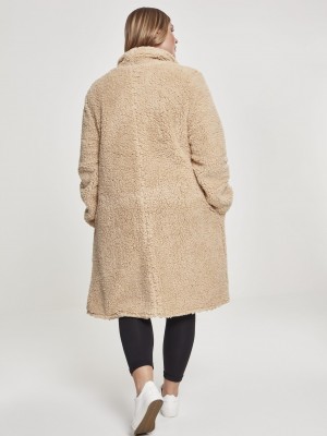 Дамско дълго палто Urban Classics в бежов цвят
