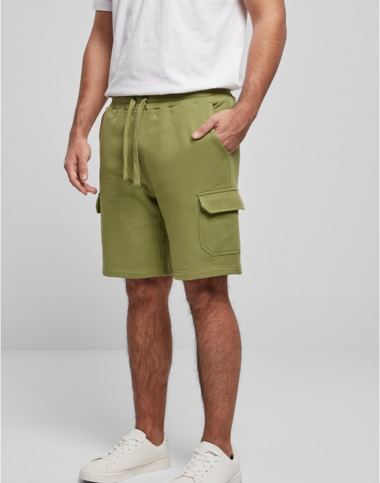 Мъжки къси панталони в цвят маслина, модел Cargo Shorts. Мъжки къси панталони в цвят маслина, модел Cargo Shorts.