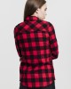 Дамска карирана риза в черно и червено Urban Classics Ladies Turnup Checked Flanell Shirt Дамска карирана риза в черно и червено Urban Classics Ladies Turnup Checked Flanell Shirt