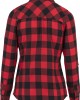 Дамска карирана риза в черно и червено Urban Classics Ladies Turnup Checked Flanell Shirt Дамска карирана риза в черно и червено Urban Classics Ladies Turnup Checked Flanell Shirt